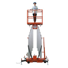 10m Aluminum Alloy Aerial Work Platforms Vertical Double Mast Lift manual platform lift